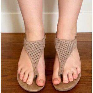Style & Co Size 7 Maddyson Woman’s Cork Wedge Sling Back Sandal Lt Taupe